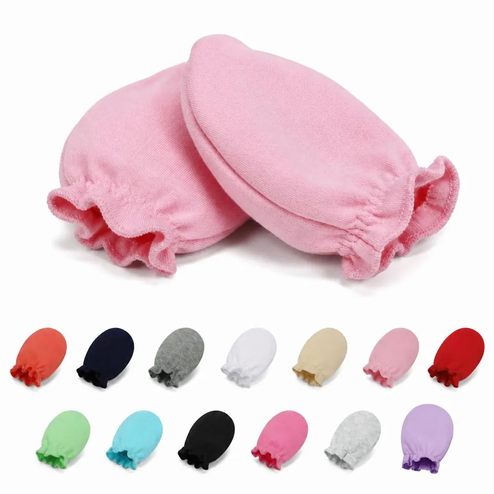 Breathable Cotton Mittens for Newborns with Elastic Cuffs 2