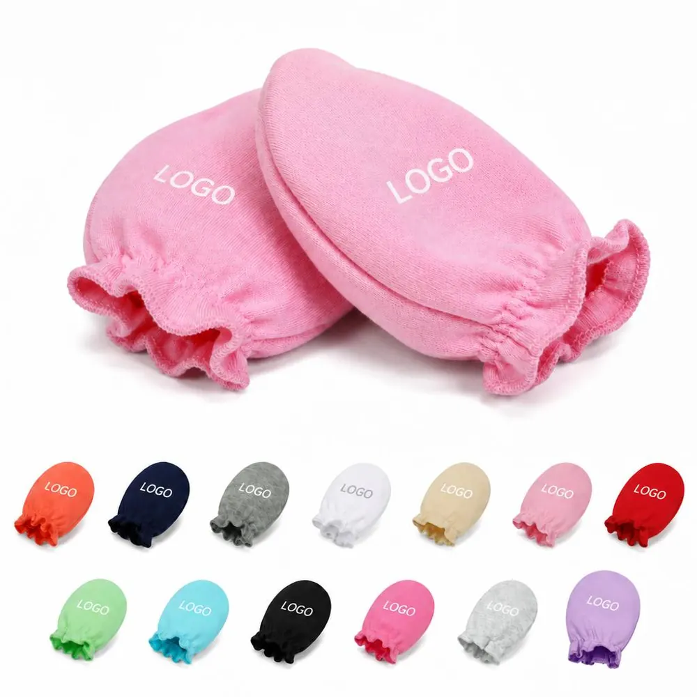 Breathable Cotton Mittens for Newborns with Elastic Cuffs