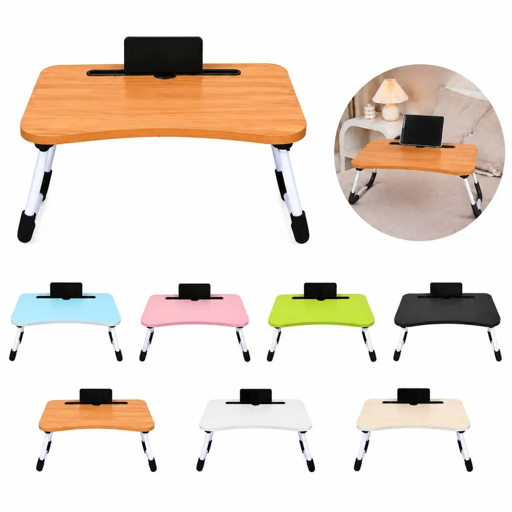 Adjustable Laptop Desk with Cooling Slot and Wrist Rest 2