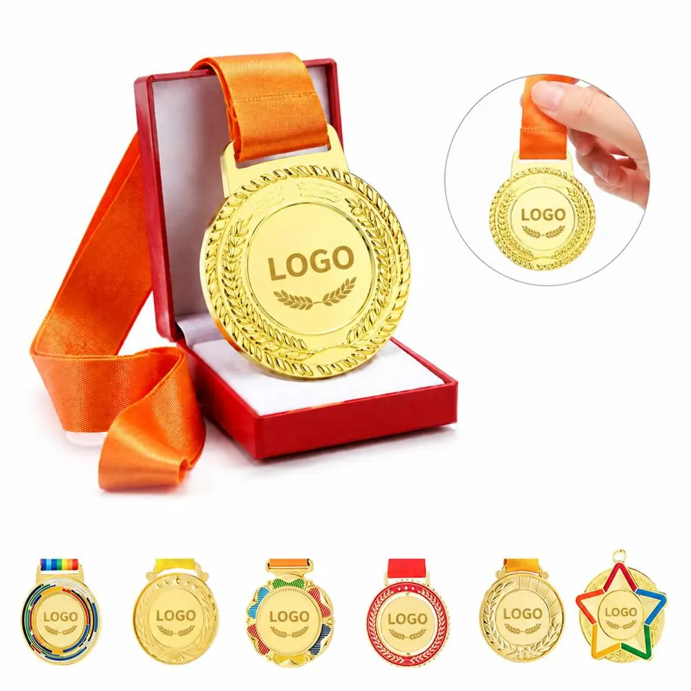 Personalized Metal Award Medal with Ribbon for Ceremonies