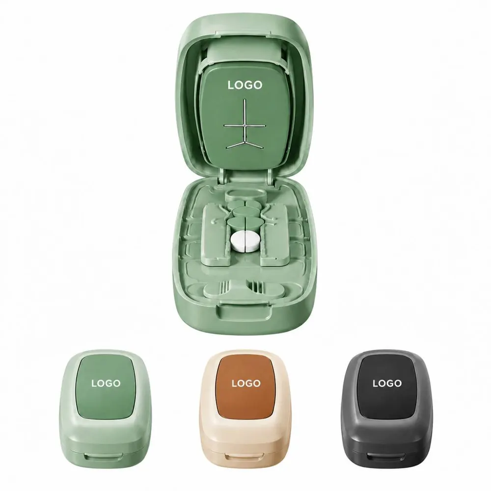 Compact Multicolor Tablet Splitter with Storage