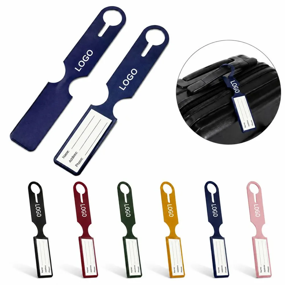 Traveler Bag Identifier with Secure Loop and Clear Window