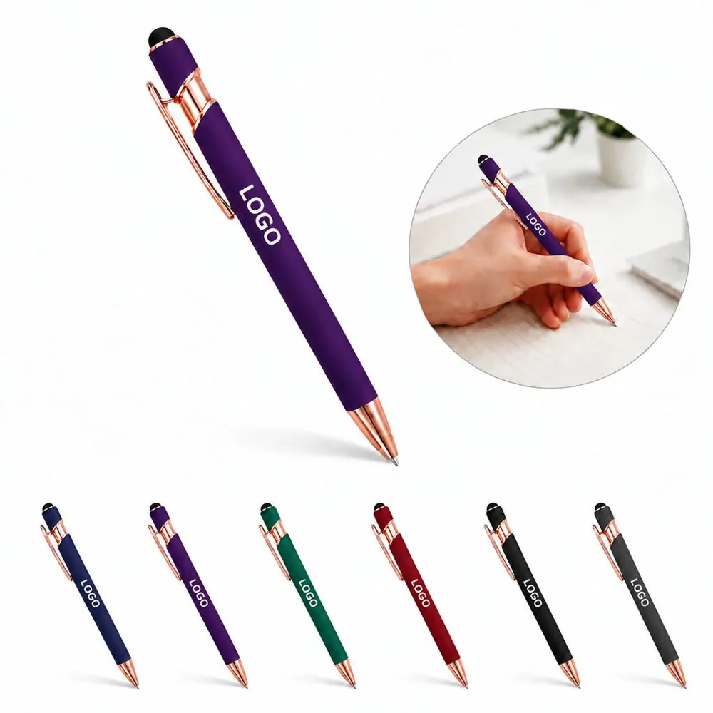 2-in-1 Touchscreen Stylus with Ballpoint Pen for Smartphones