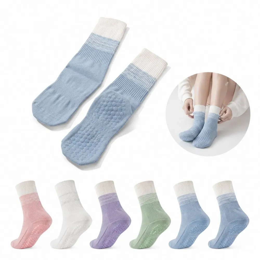 Non-Slip Silicone Grip Yoga Socks for Home Workouts 2
