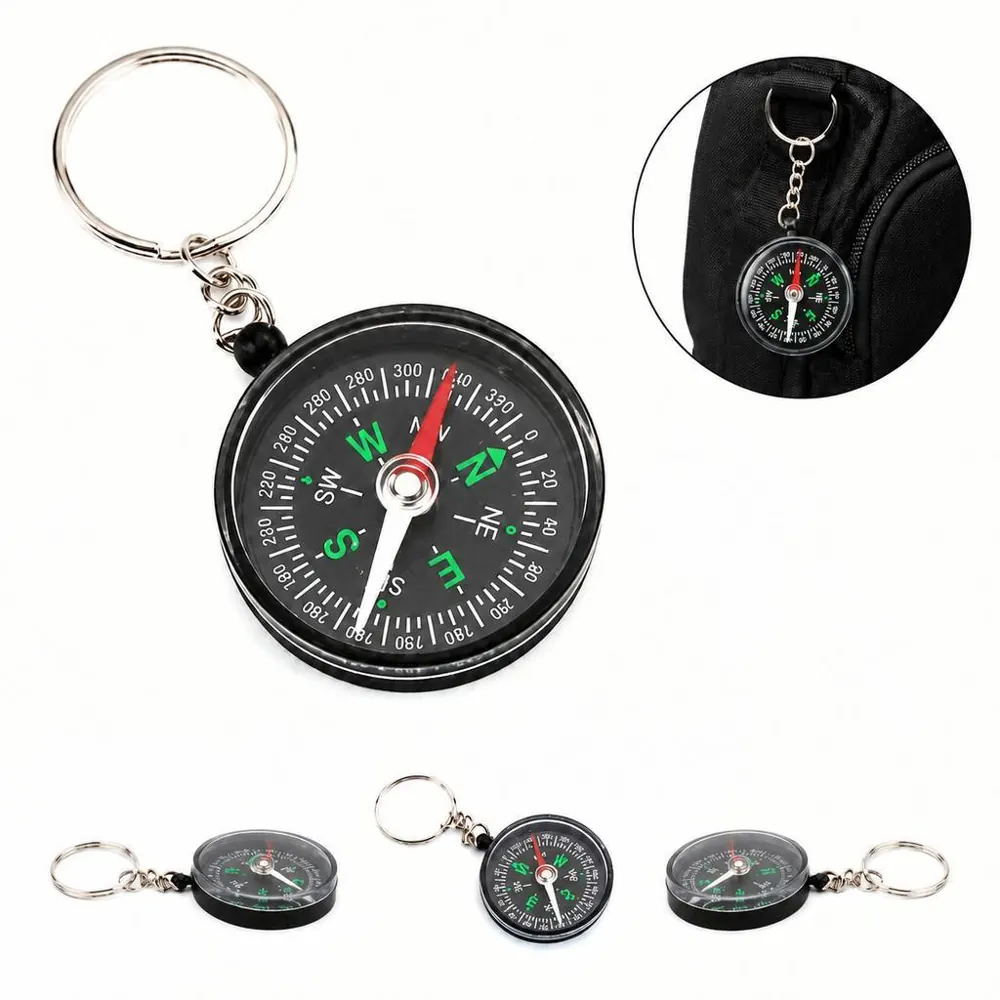 Compact Navigation Compass Keychain for Outdoor Travel 2