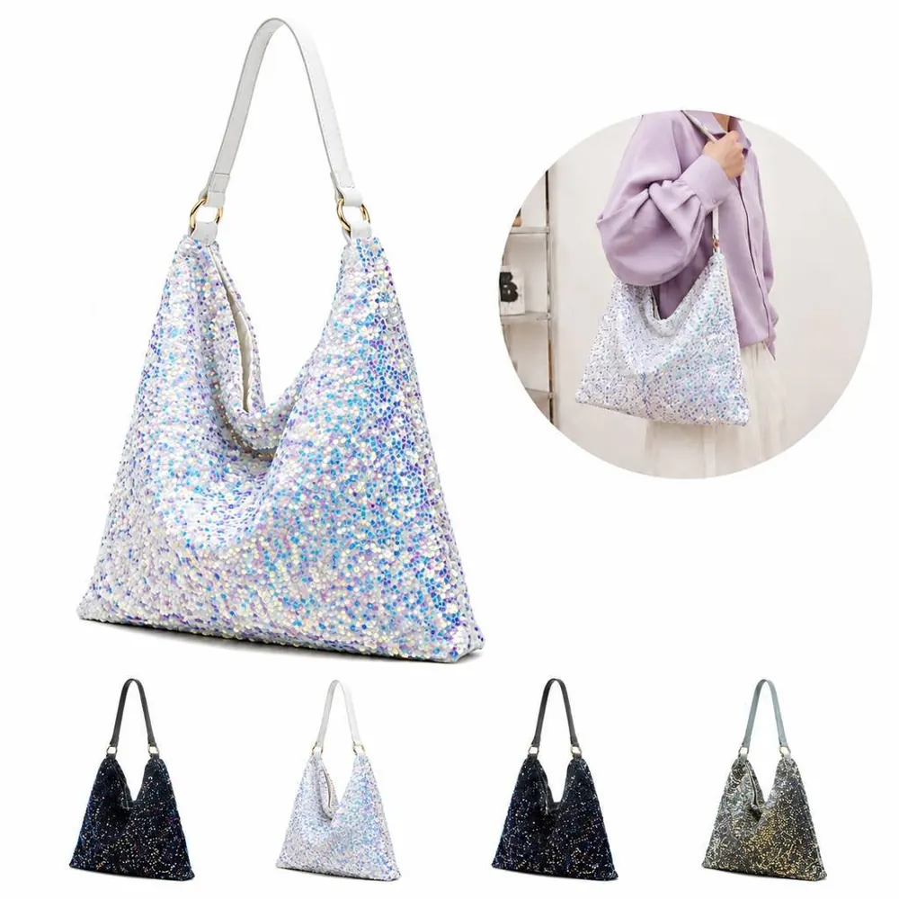 Sparkling Sequin Tote Bag for Daily and Evening Use 2