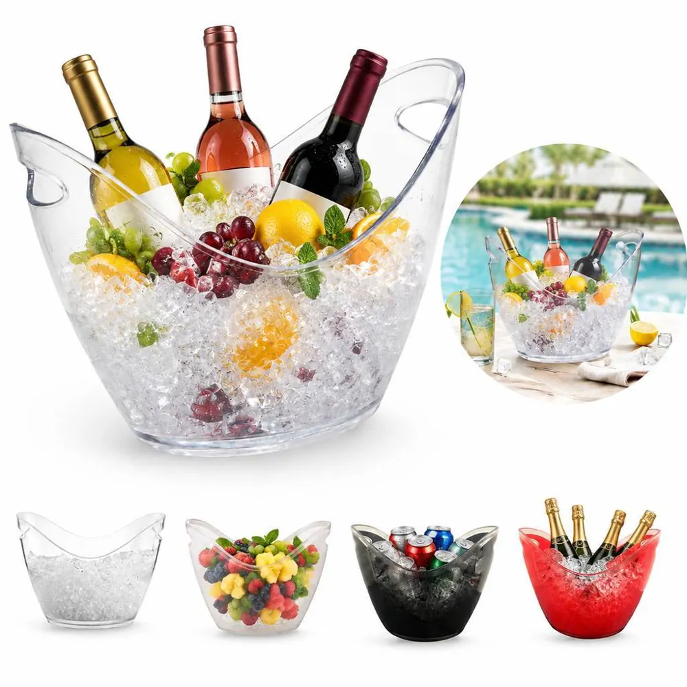 8L Plastic Ice Bucket for Parties and Outdoor Events 2