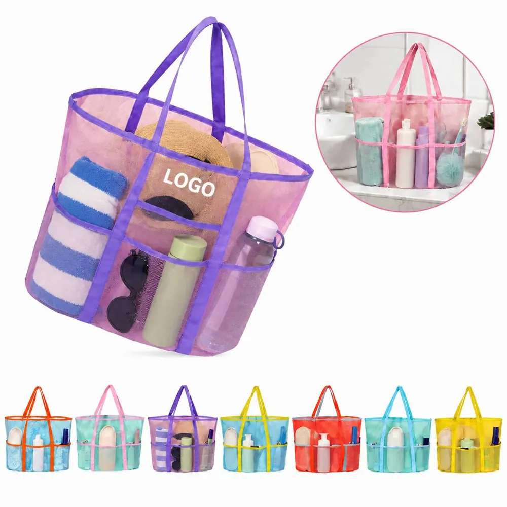 Large Breathable Mesh Tote for Beach Essentials