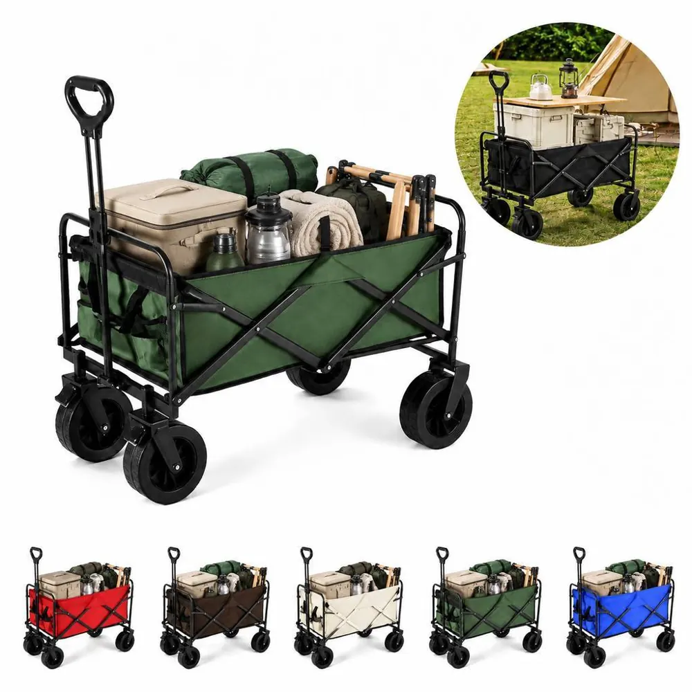 Collapsible 440lbs Utility Wagon for Camping and Garden 2