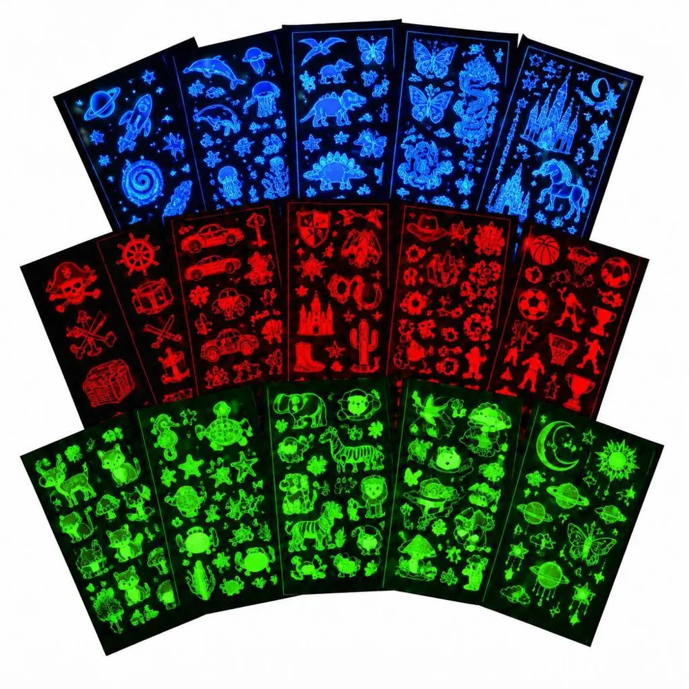 2" Custom Glow in the Dark Temporary Tattoos 2