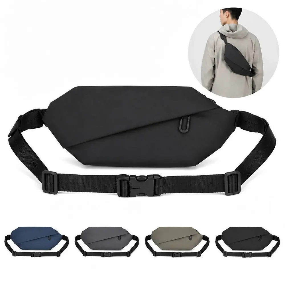 Water-Resistant PU Waist Bag with Adjustable Strap 2