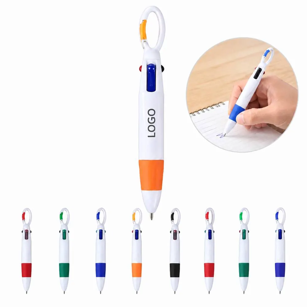 4-in-1 Multi Color Pen with Mountaineering Buckle