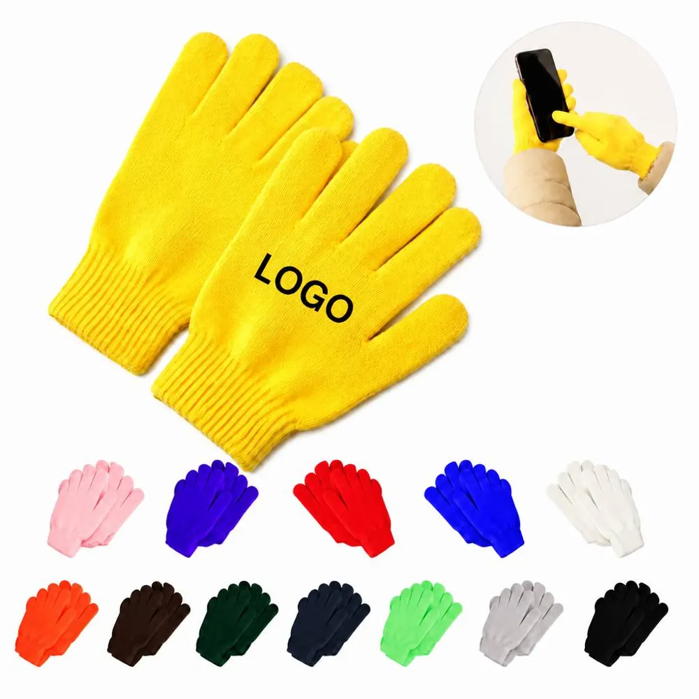 Conductive Fingertip Knit Winter Gloves for Touchscreens