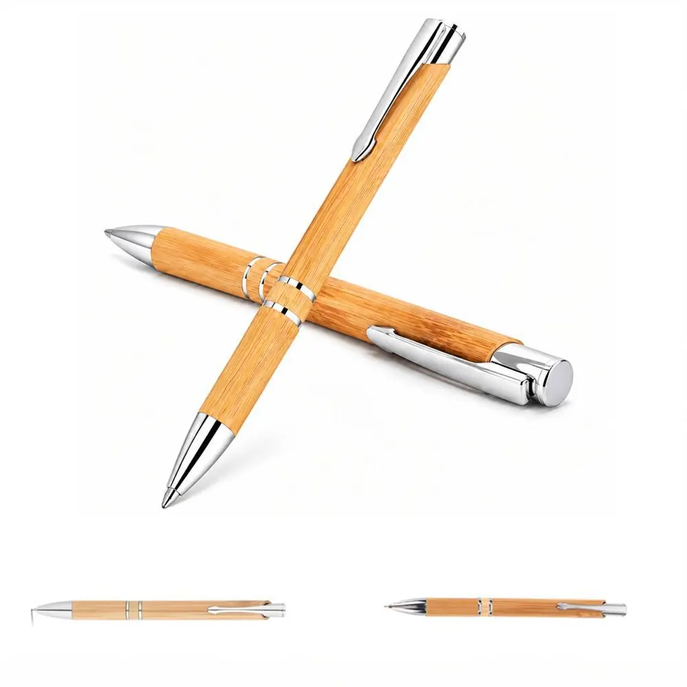 Natural Bamboo Ballpoint Pen for Travel Writing 2