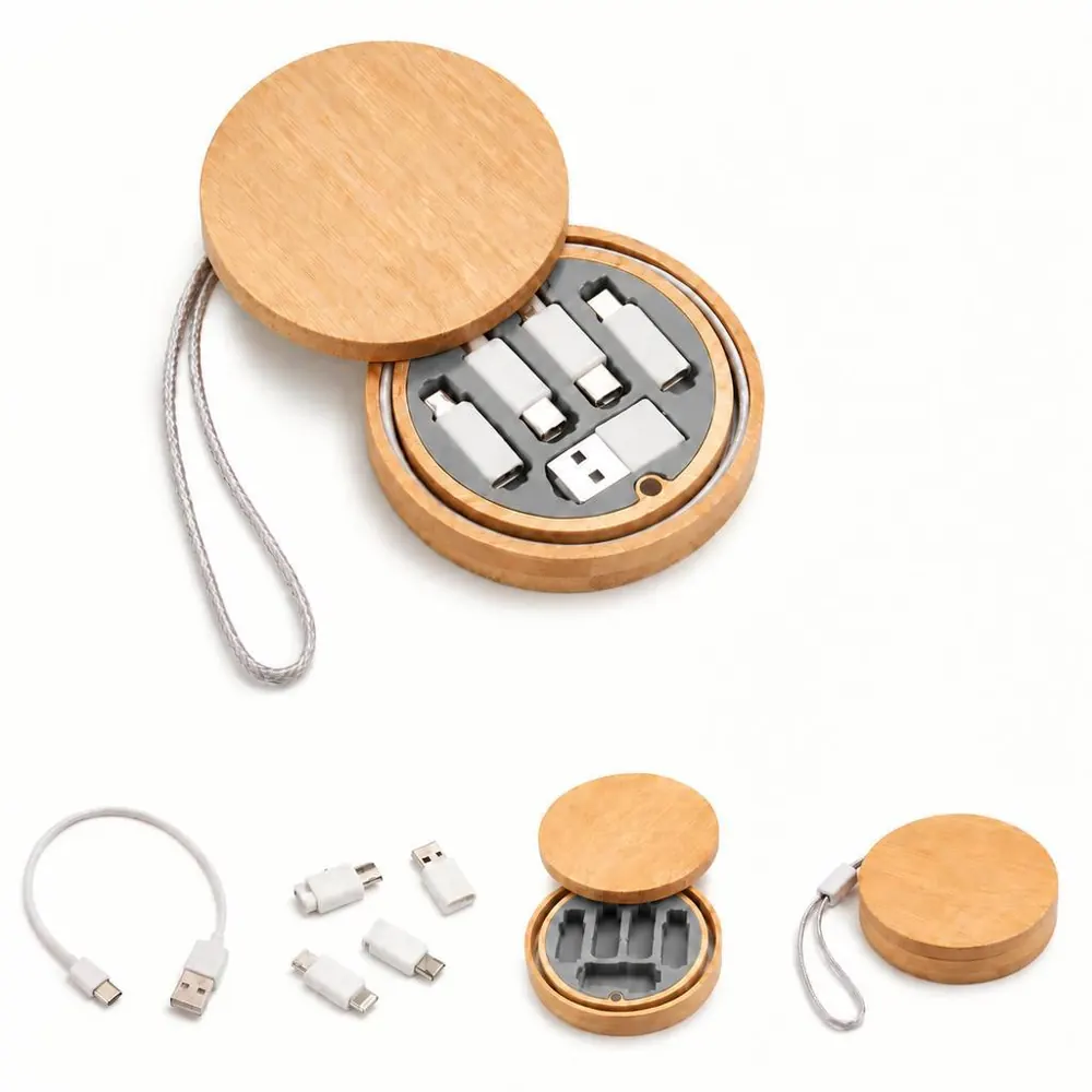 Portable Bamboo Multi-Interface USB Adapter Set 2