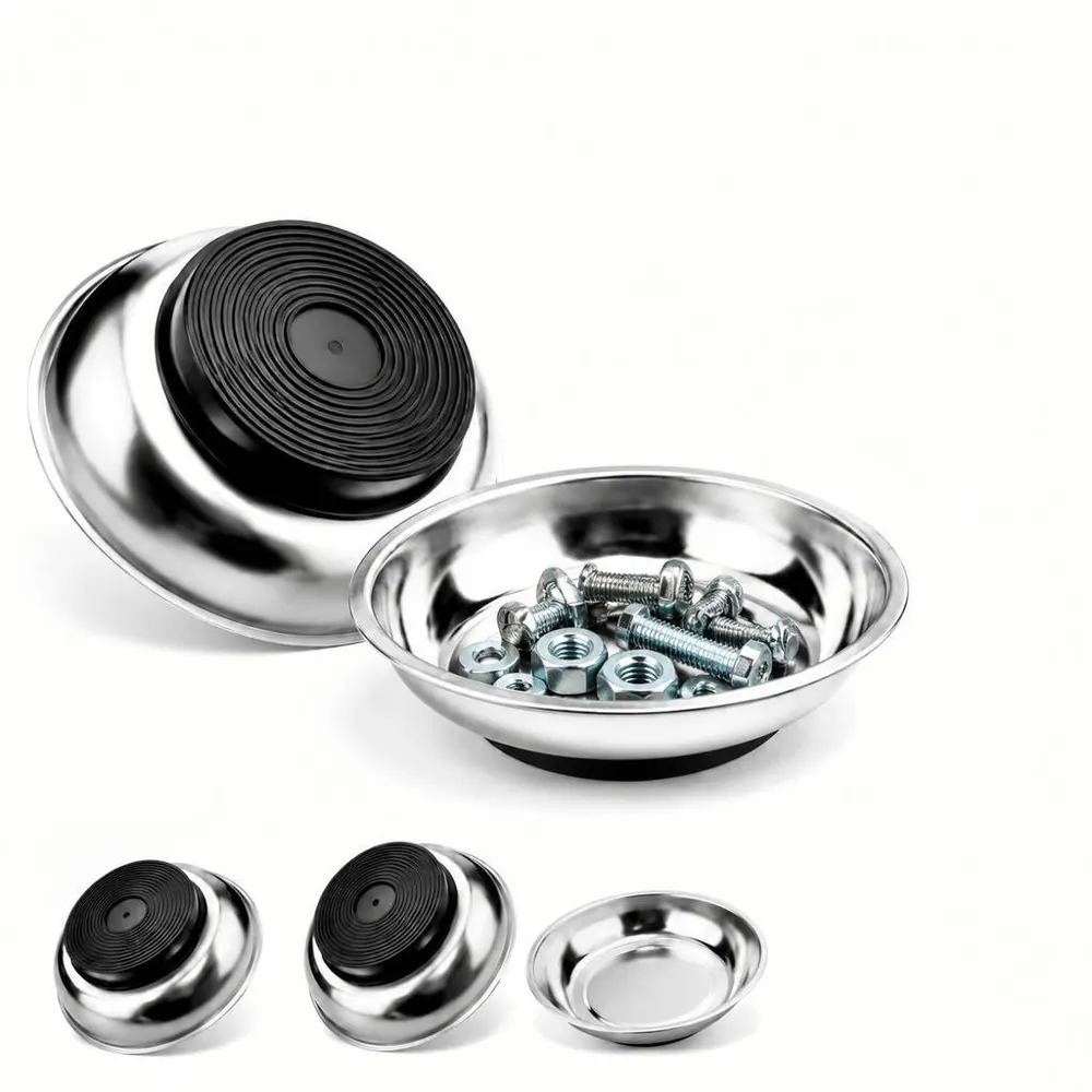4-Inch Stainless Steel Magnetic Hardware Tray for Small 2