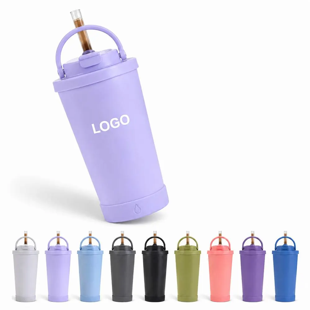 24 oz Vacuum Insulated Stainless Steel Tumbler with Straw