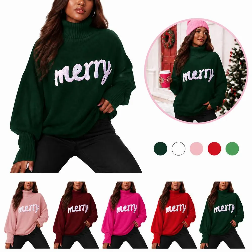 Women's Turtleneck Stretch Knit Sweater 2