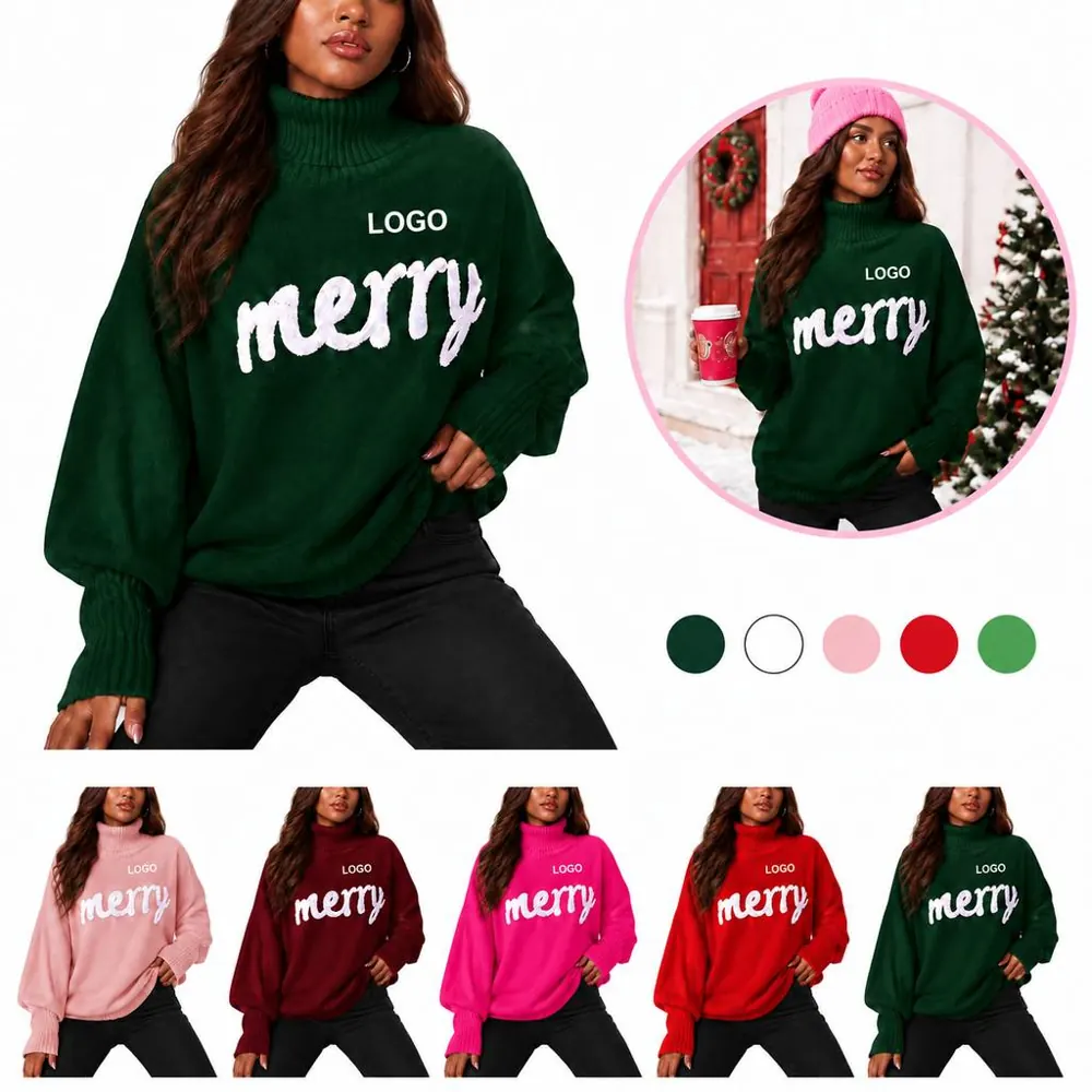 Women's Turtleneck Stretch Knit Sweater