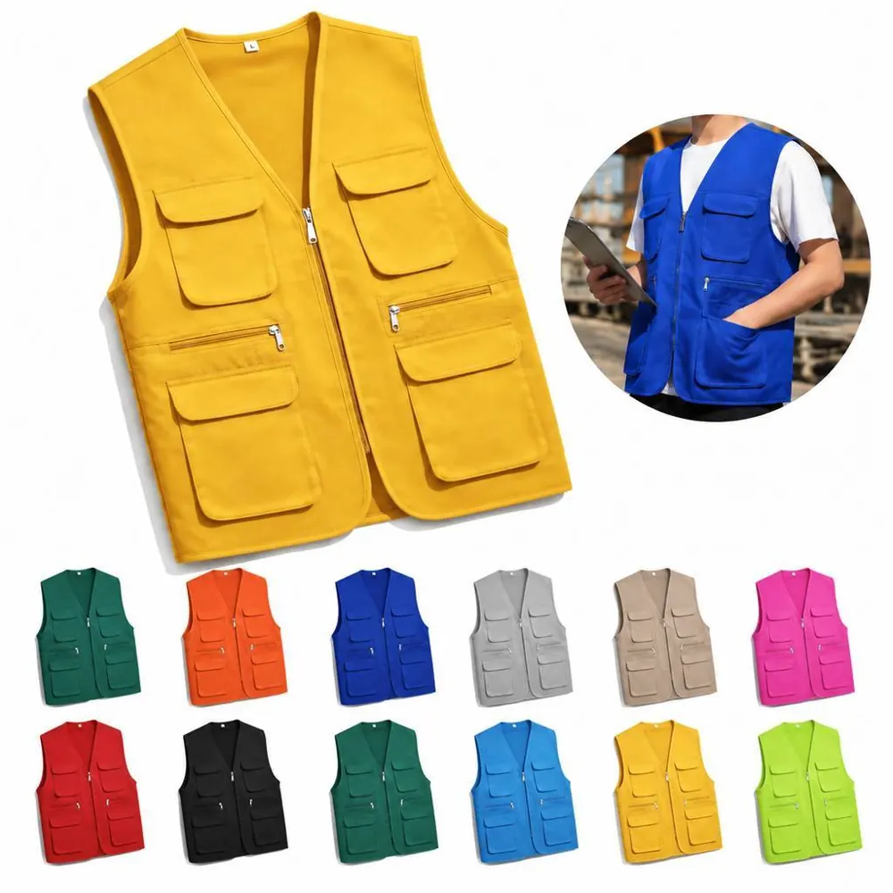 Utility Vest with Multiple Pockets for Outdoor Work 2