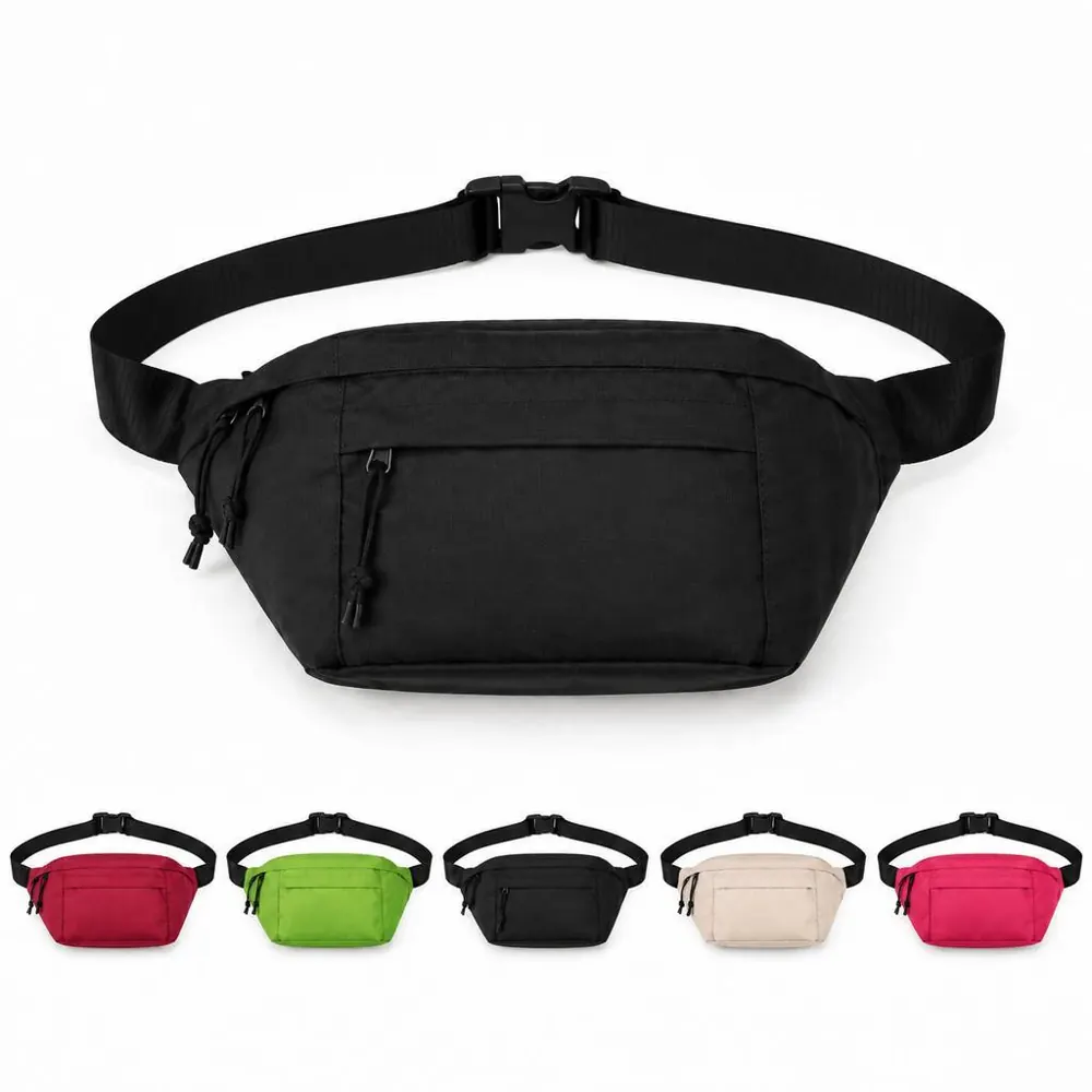 Water-Resistant Multi-Pocket Waist Bag for Hands-Free Carry 2