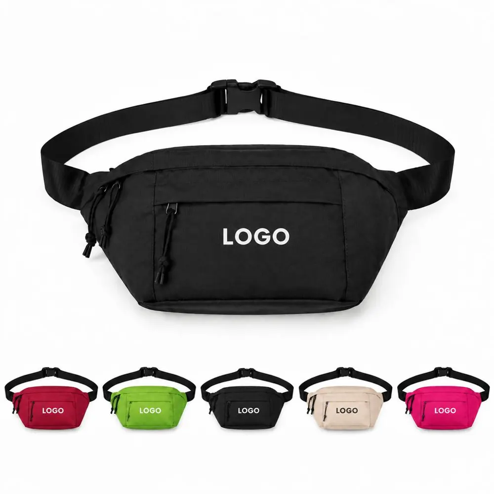 Water-Resistant Multi-Pocket Waist Bag for Hands-Free Carry