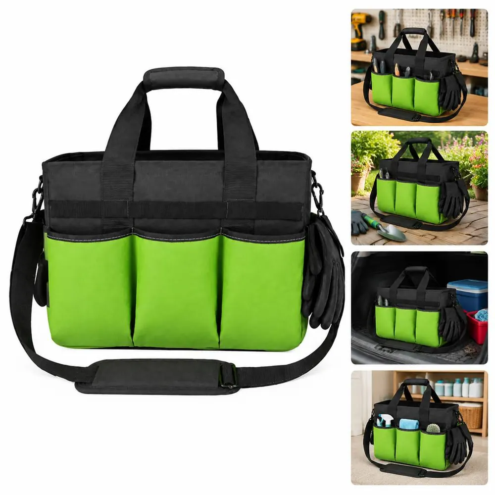 Heavy-Duty Garden Tool Storage Bag with Pockets 2