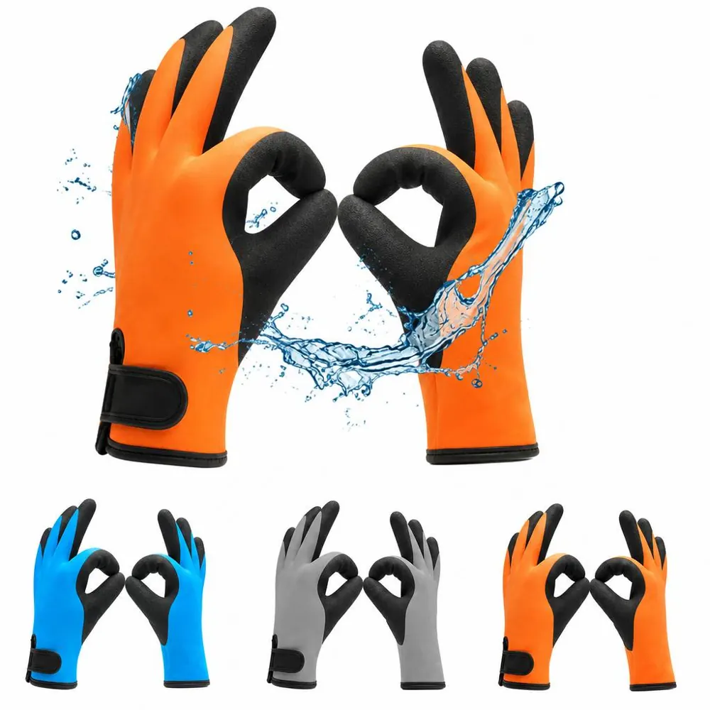 Waterproof Insulated Latex Work Gloves 2