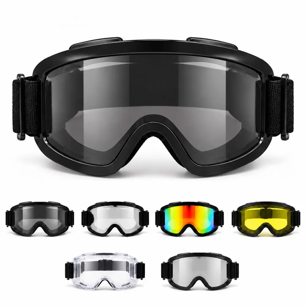 Motorcycle Riding Goggle Anti-Fog Impact-Resistant Lens 2