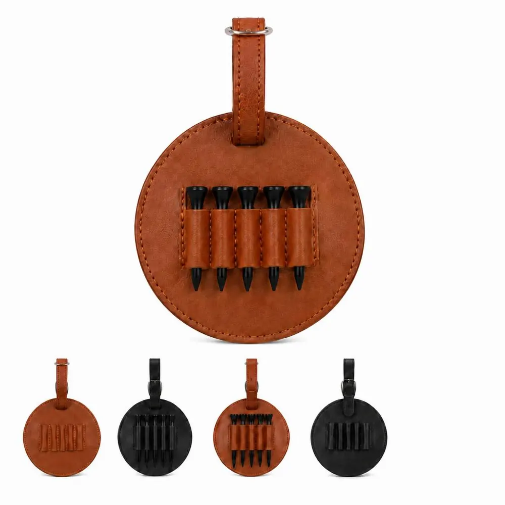 Compact Leather Golf Tee Storage Pouch 2