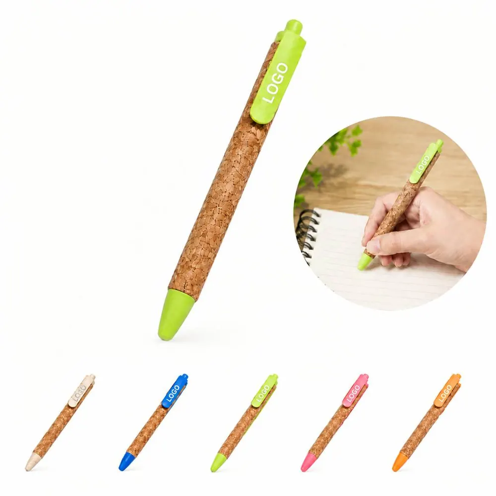 Eco Friendly Natural Cork Barrel Ballpoint Pen