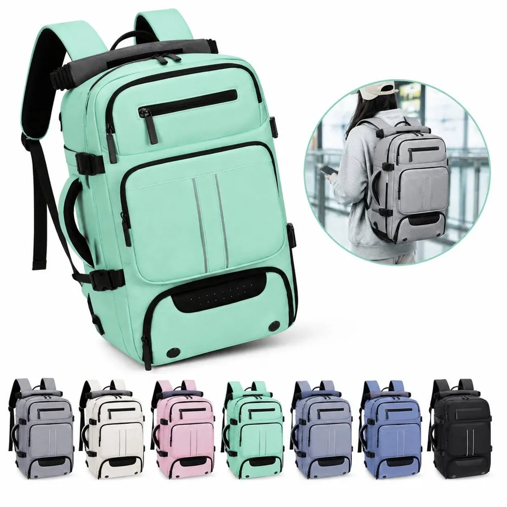 Water-Resistant Travel Backpack with Trolley Sleeve 2