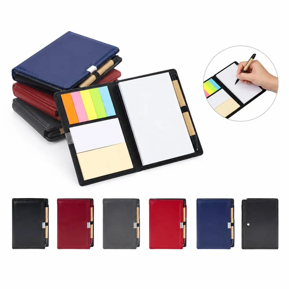 Refillable Notepad with Snap-Close PU Cover 2