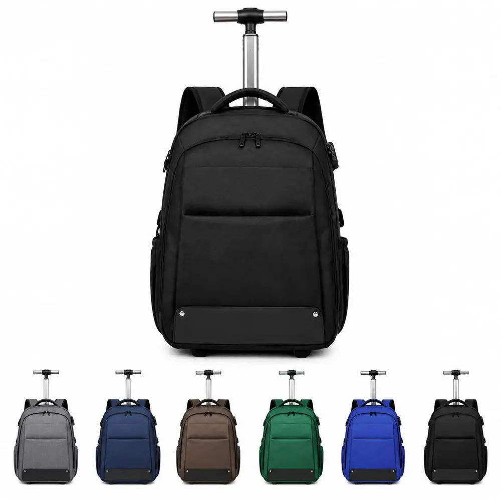 Wheeled Laptop Backpack 15.6" with Retractable Handle 2