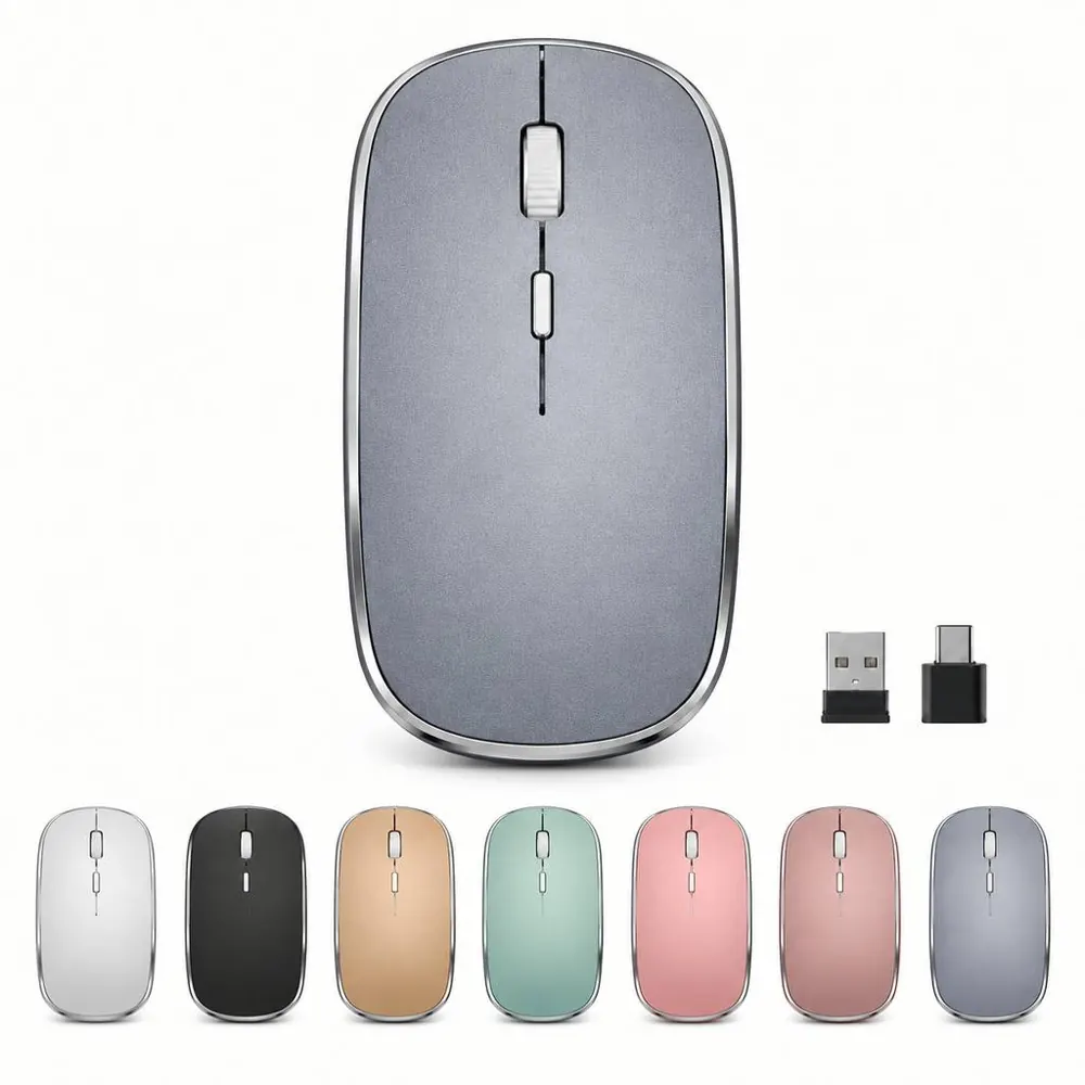 Dual Mode Silent Wireless Mouse with 2.4G and Bluetooth 2