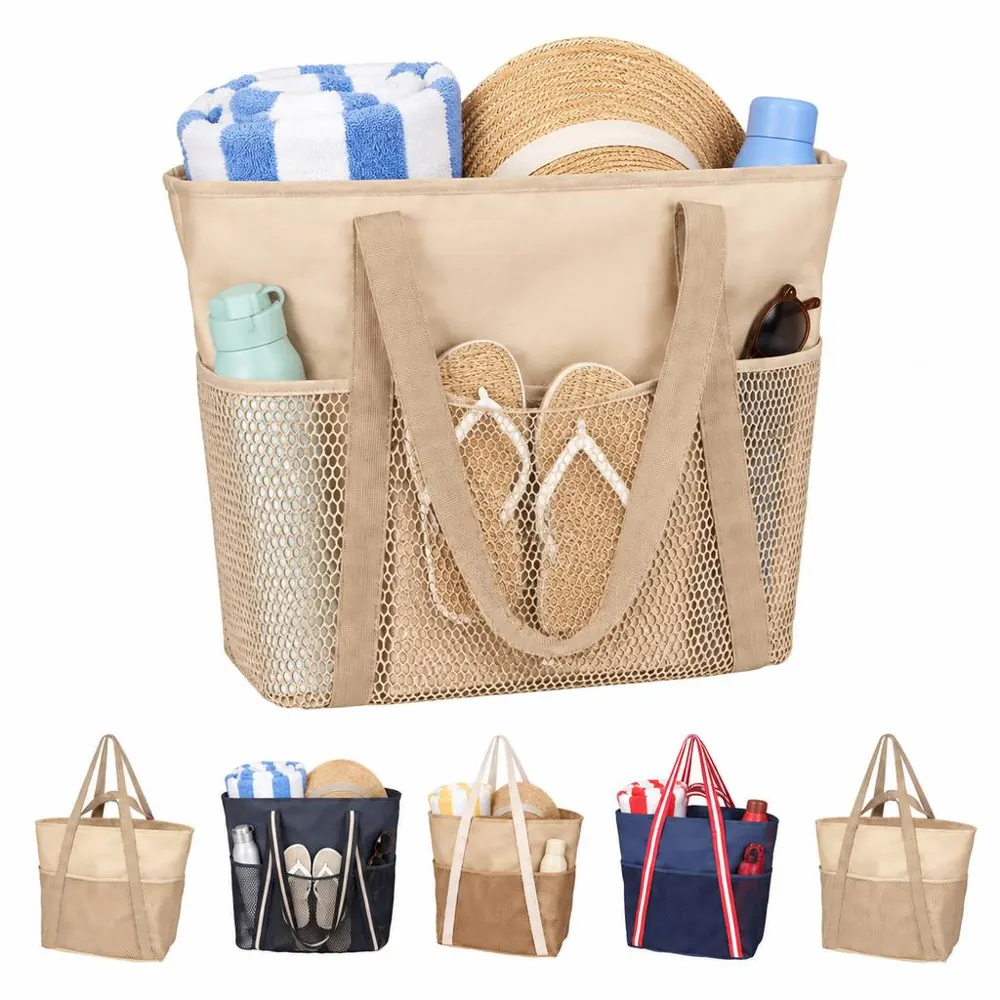 Breathable Mesh Tote for Beach and Pool Trips 2