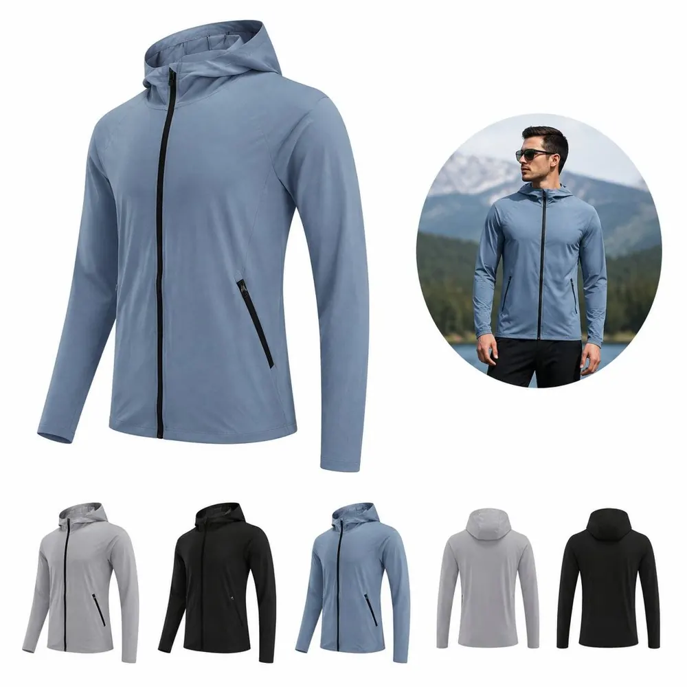 Lightweight Quick-Dry Hooded Jacket with Water-Repellent 2
