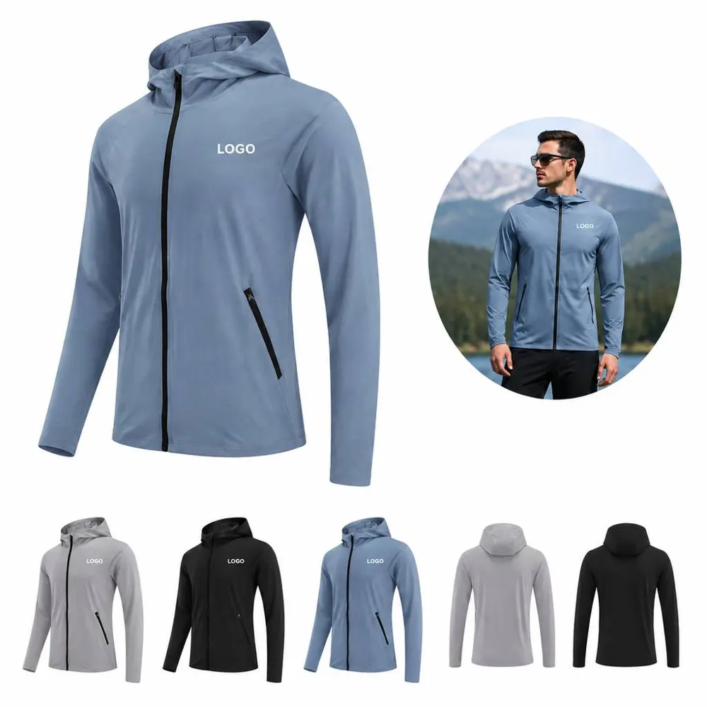 Lightweight Quick-Dry Hooded Jacket with Water-Repellent