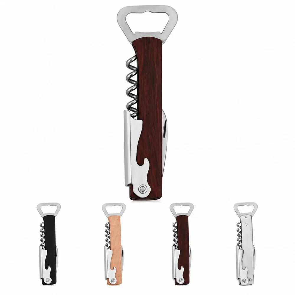 Stainless Steel Wine Bottle Opener with Ergonomic Grip 2