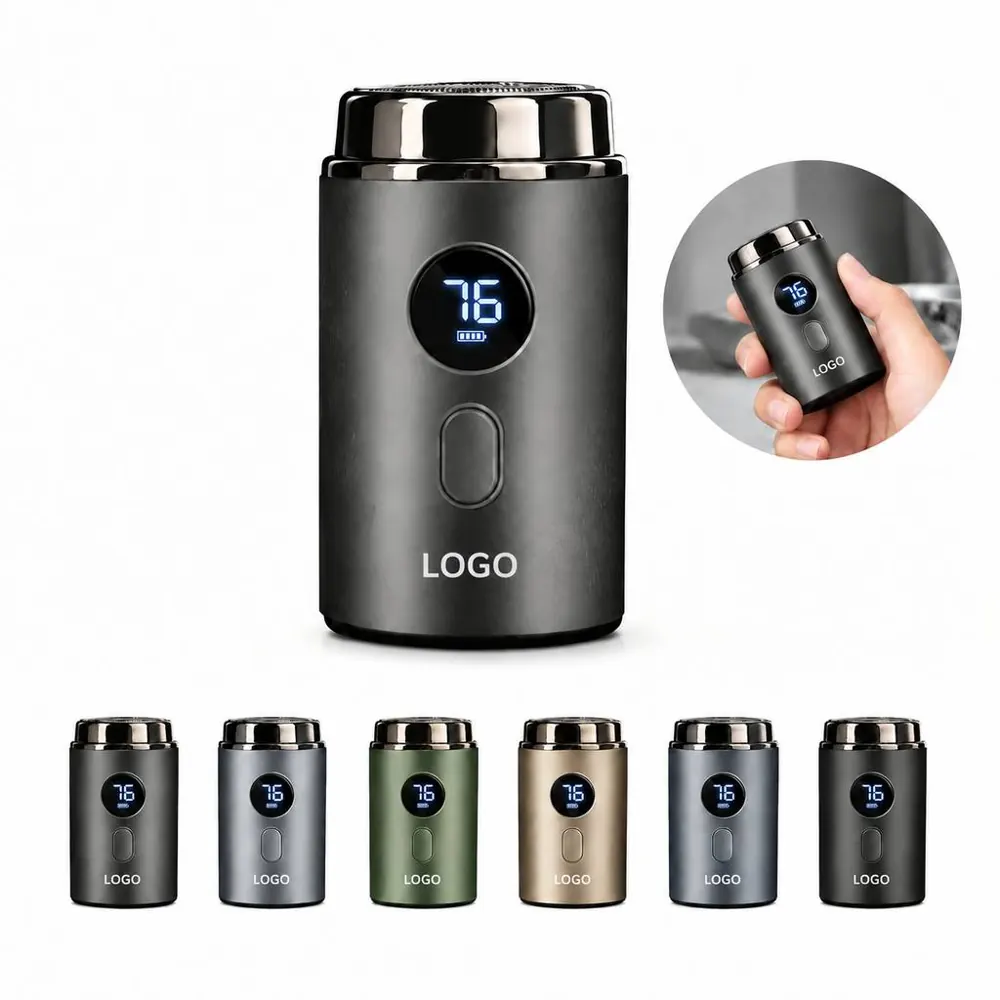 Compact Rechargeable Electric Shaver for Travel and Home
