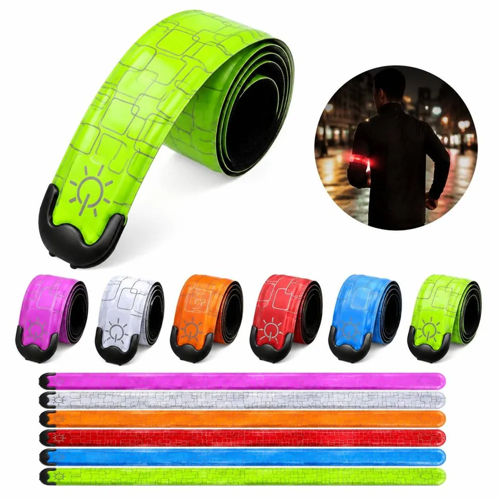 Rechargeable LED Slap Bracelet for Night Activities 2