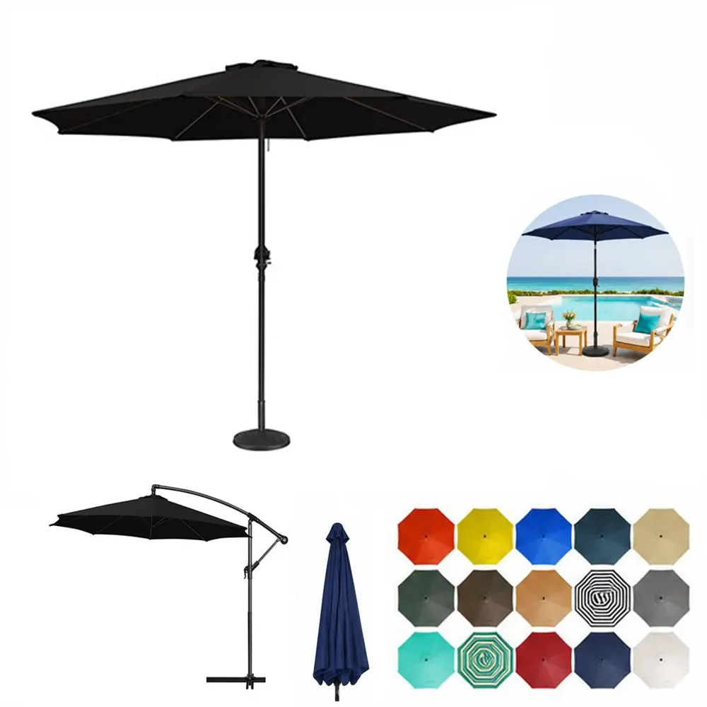 Outdoor Patio Umbrella with Crank and Tilt 2