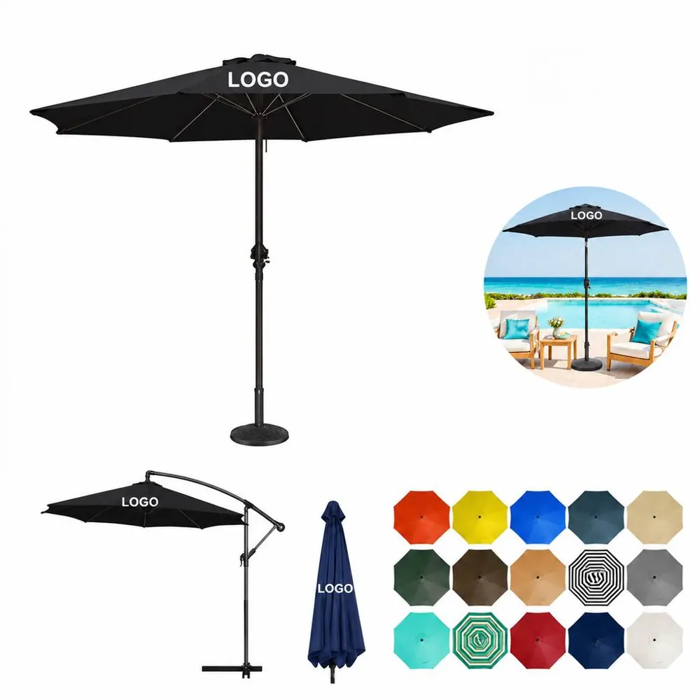 Outdoor Patio Umbrella with Crank and Tilt