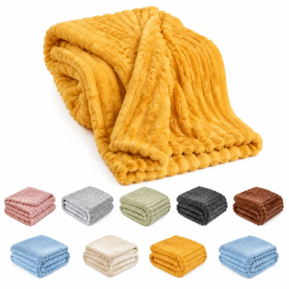 Cozy Soft Fleece Throw Blanket for All-Season Comfort 2
