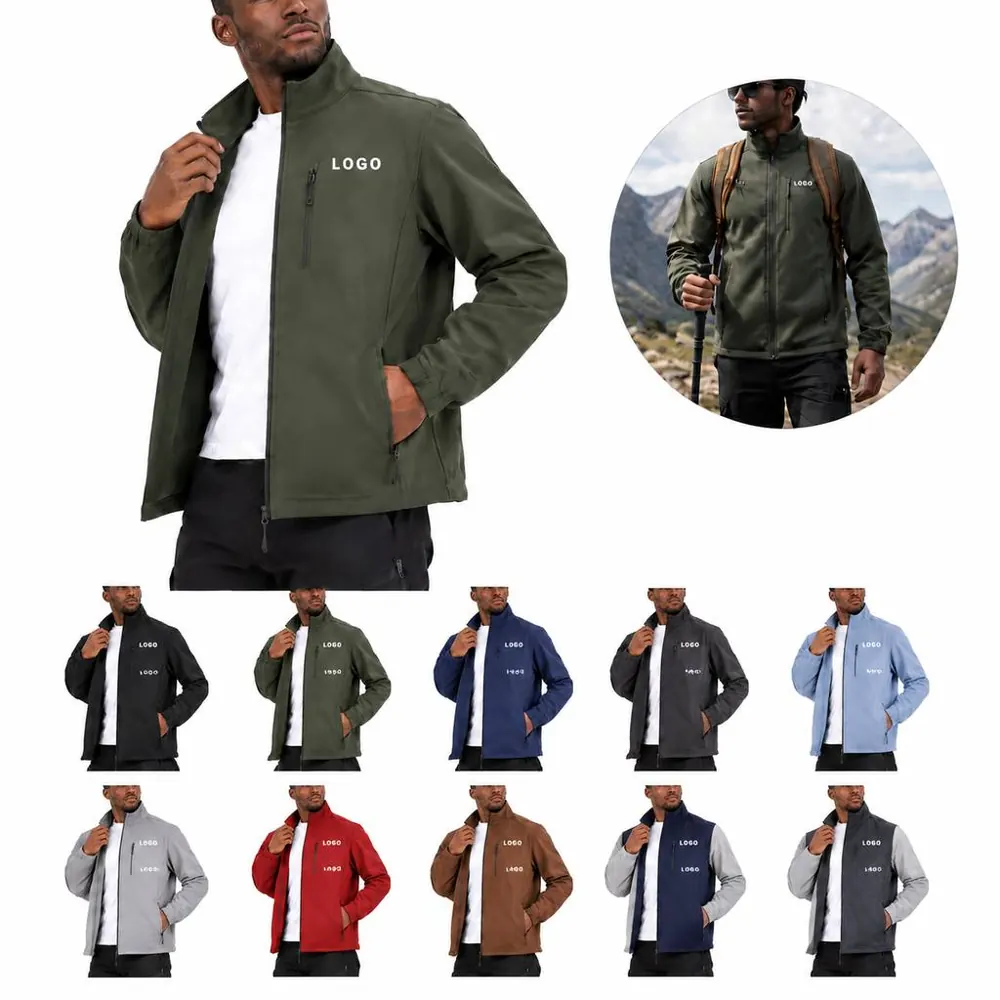 Men's Softshell Jacket with Fleece Lining, Water-Resistant