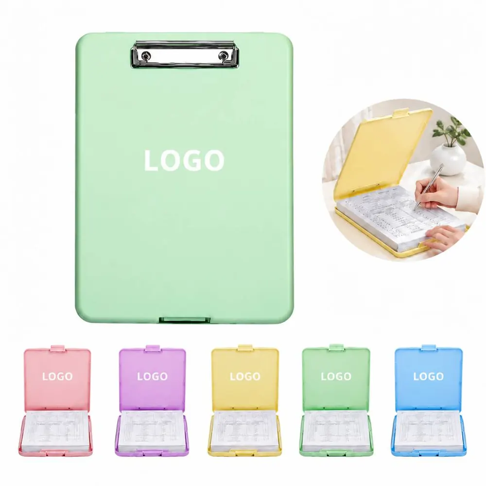 Plastic Storage Clipboard with Built-In Compartments