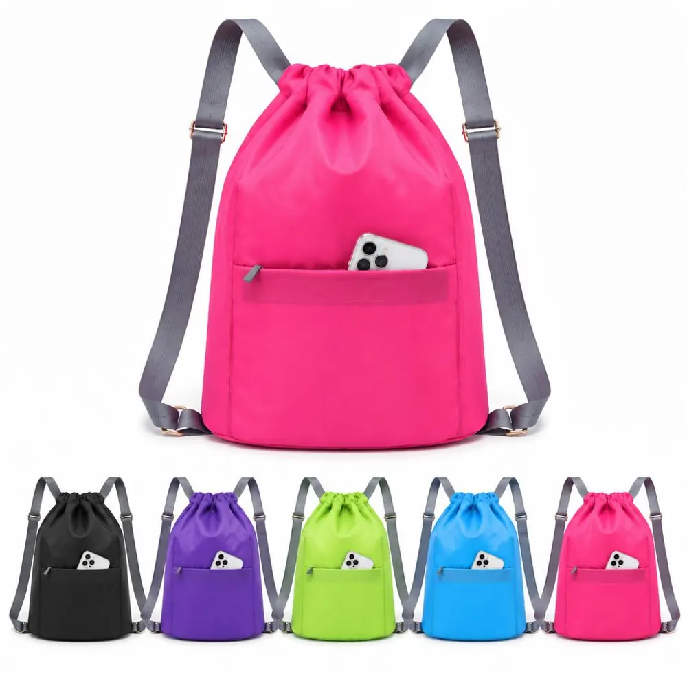 Compact Foldable Drawstring Bag Lightweight Nylon 2