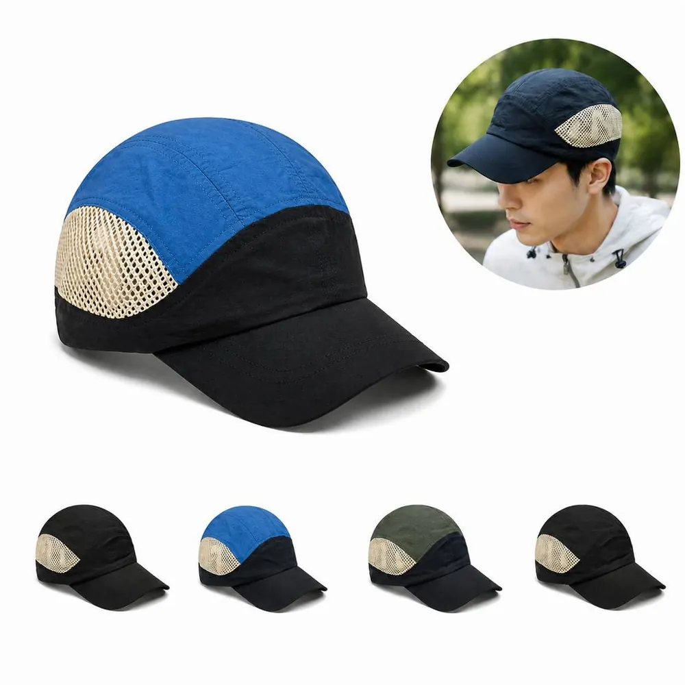 Breathable Short Brim Mesh Back Cap with Adjustable Fit 2