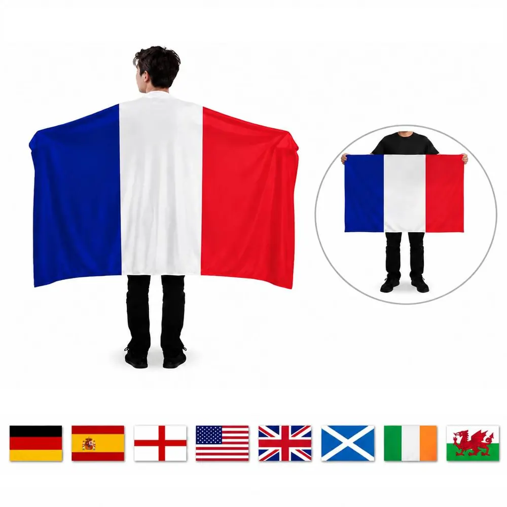 Customizable Polyester Sports Shawl Flag for Events 2