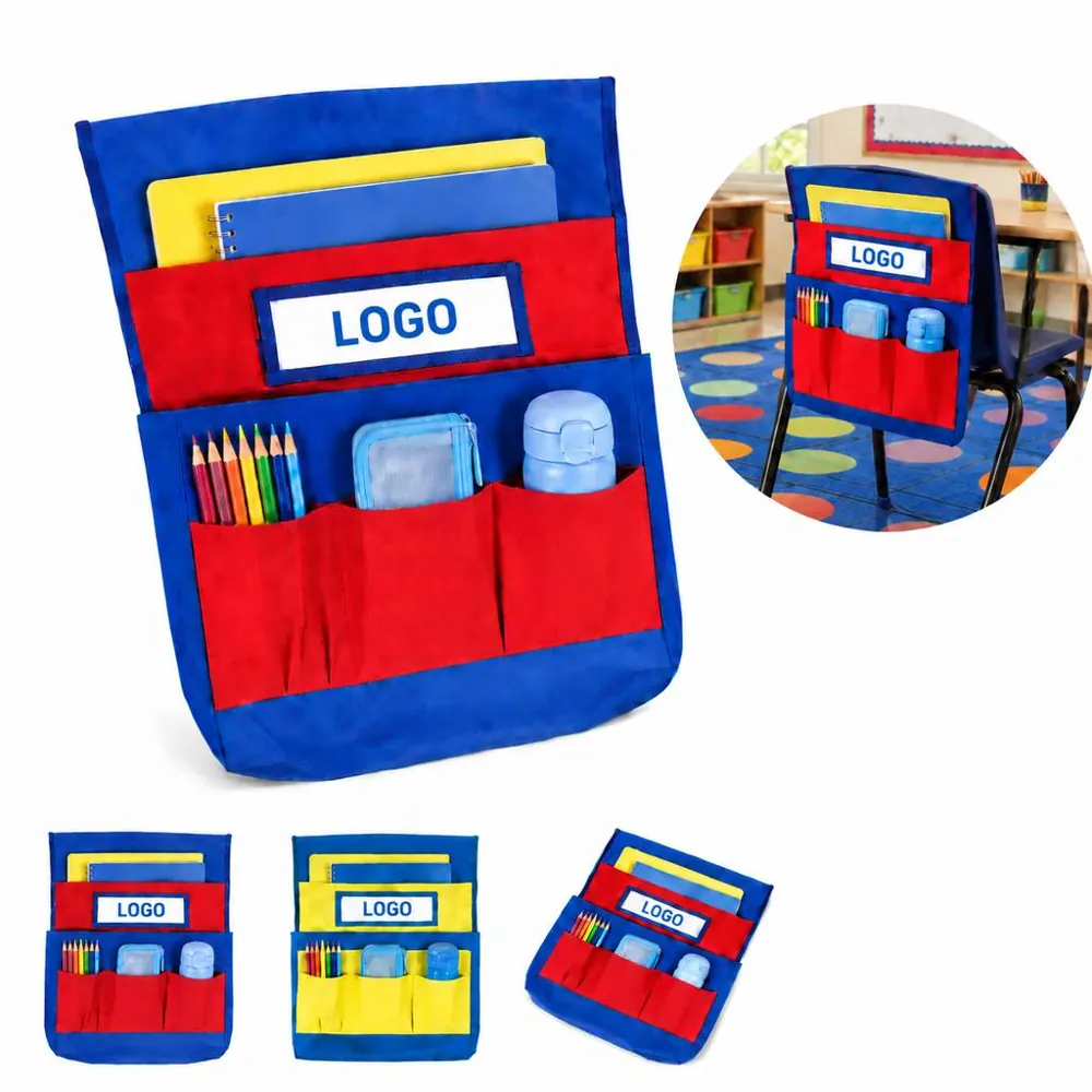 Classroom Chair Back Organizer Bag with Multiple